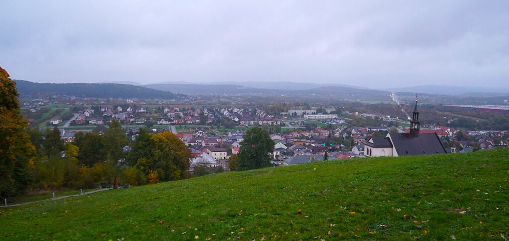 Punkt widokowy tuż pod zamkiem idąc od parkingu